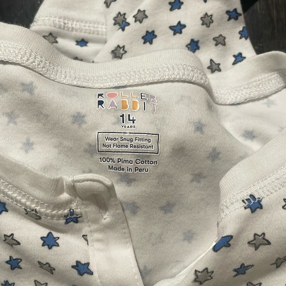 Roller Rabbit Other - Roller Rabbit 2 piece pajamas.  Kids size 14. Blue and silver stars